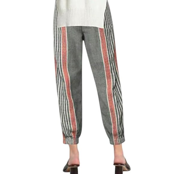 Tory Burch Striped Tweed High Waist Ankle Pants Size 0 - Picture 2 of 14